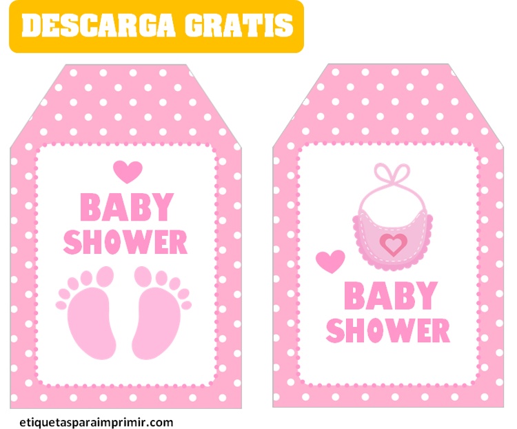 kit imprimible baby shower niña gratis