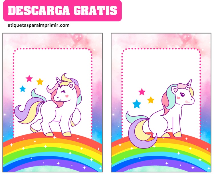 tarjetas de unicornio para cumpleaños